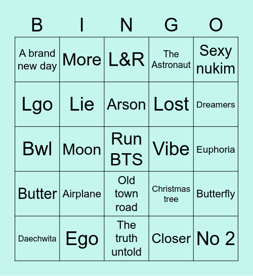 goodboy_alien95 Bingo Card