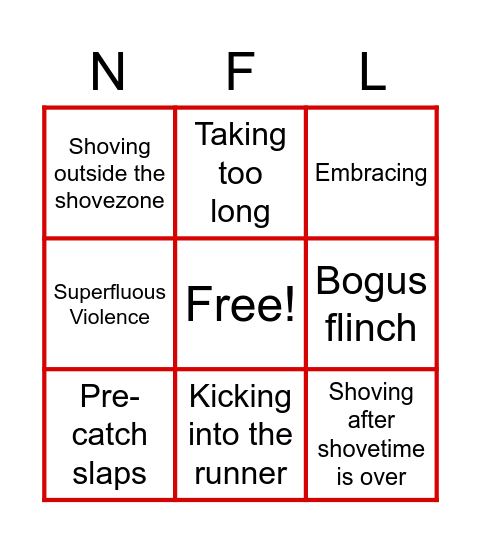 🏈 BINGO 🏈 Bingo Card
