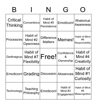 602 bingo Card