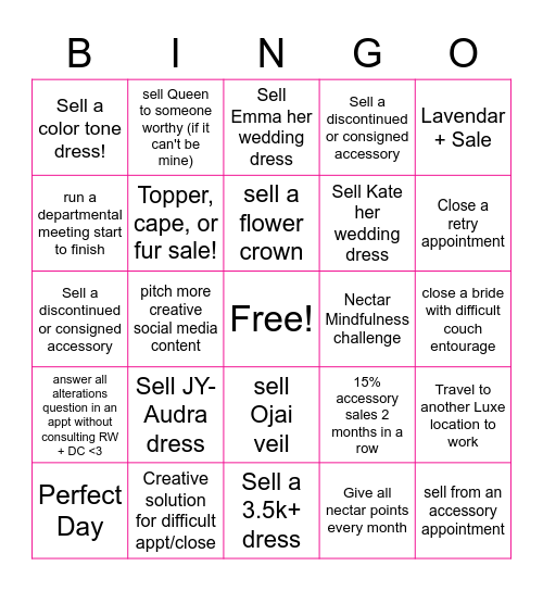 CLE Luxe Redux Bingo Card 2023 Bingo Card