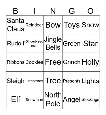 Christmas Bingo Card