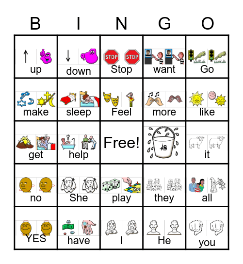 Words of the Week Bingo Card