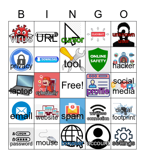 Exploring the Digital World Bingo Card