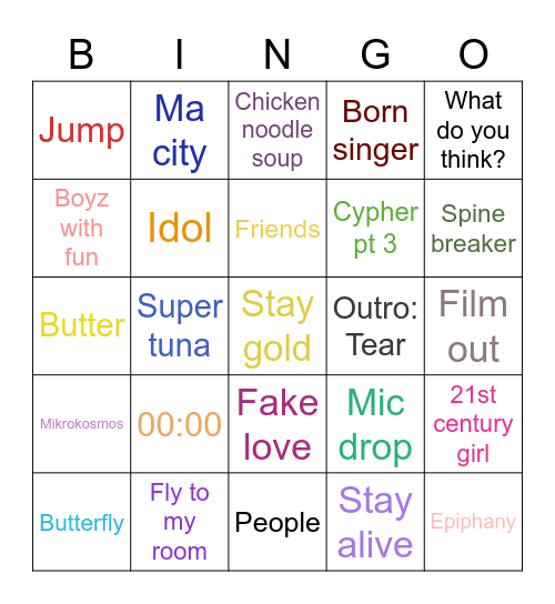 @sakurarain__ Bingo Card