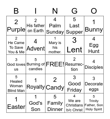 Cross symbols Purple Bingo Card