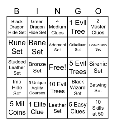 Iron Man Bingo Card