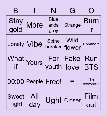 @f4irydimples27 Bingo Card