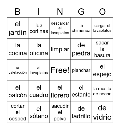 LA VIVIENDA Bingo Card