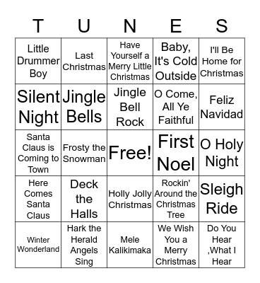Christmas I Bingo Card