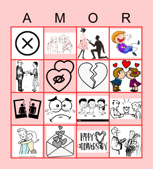 El día de San Valentín Bingo Card