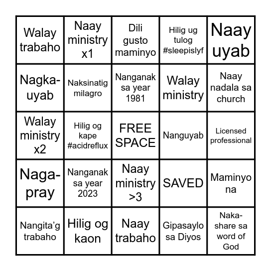 YP BINGO! Bingo Card