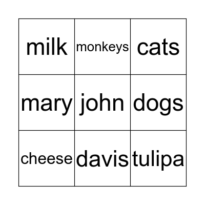 The very Hungry Caterpillar Bingo Card