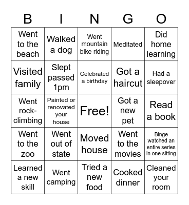 Holiday Bingo! Bingo Card