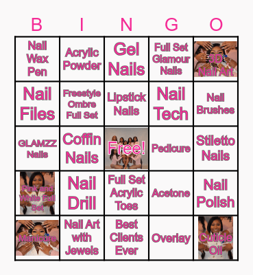 GLAMZZ Nails Bingo Card