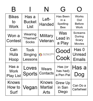 #SDUSD HR ROCKS Bingo Card