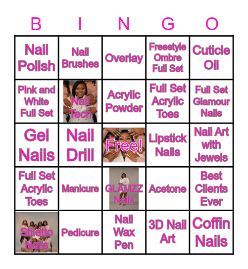 Nail Tech Assignment Sheet Bingo Card