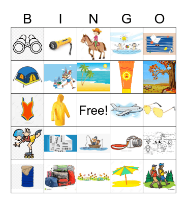 Vacaciones Bingo Card