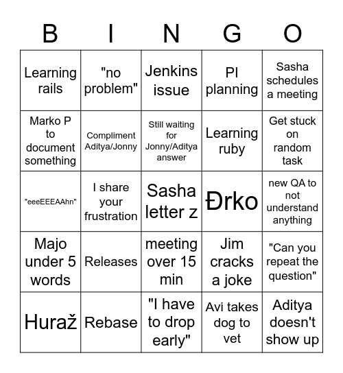 DEI Daily Bingo Card