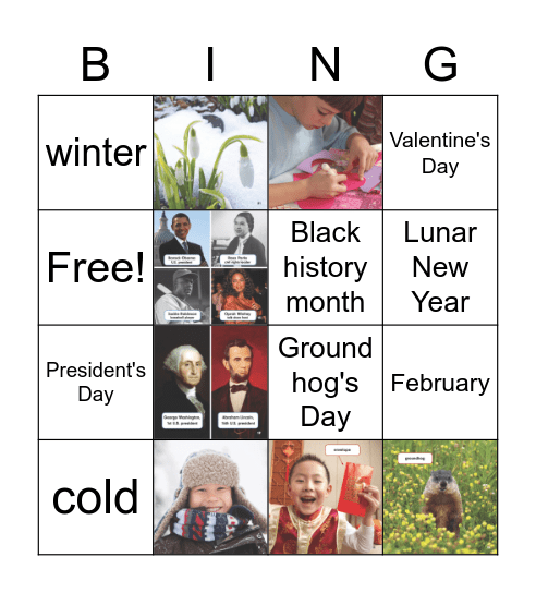 February Bingo Card