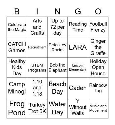 YNM Bingo Card