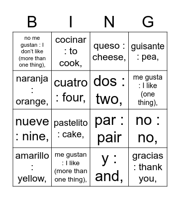 Book 2: Little Monster Bingo Card