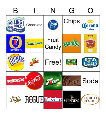 JUNK FOOD BINGO! Bingo Card