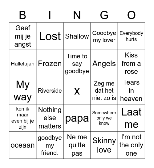 begrafenisnummers Bingo Card