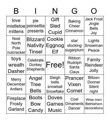 Christmas Bingo Card