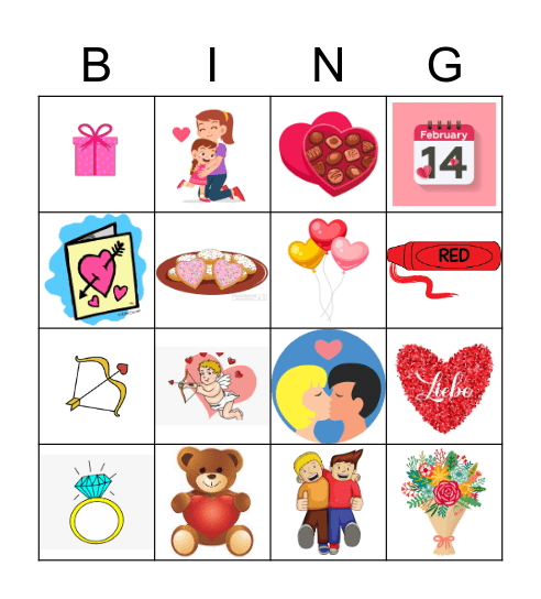 Valentinstag Bingo Card