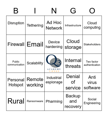 Digital Information Technology Bingo Card