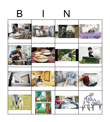 Los quehaceres Bingo Card