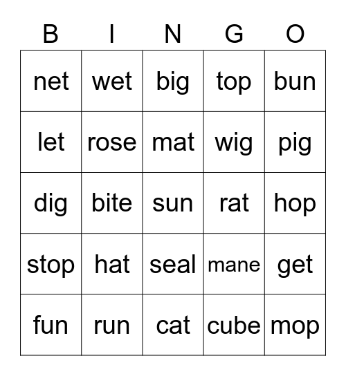 K2 Bingo Card