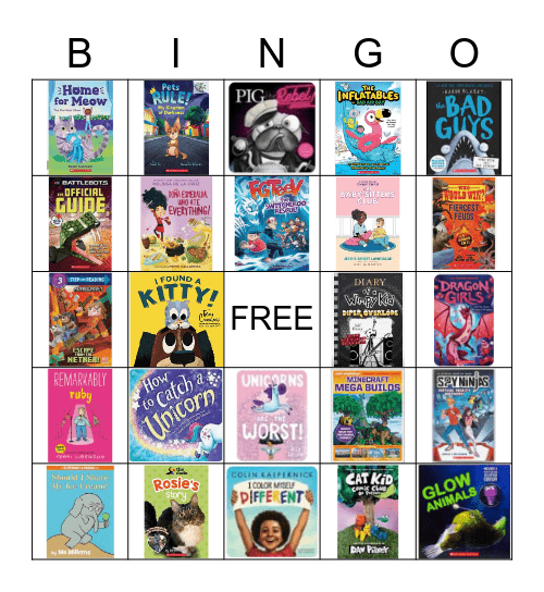 Roadrunner BookFair Bingo Card