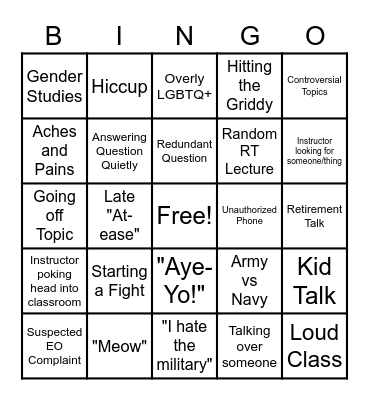 IRTP Bingo Card