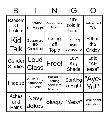 IRTP Bingo Card