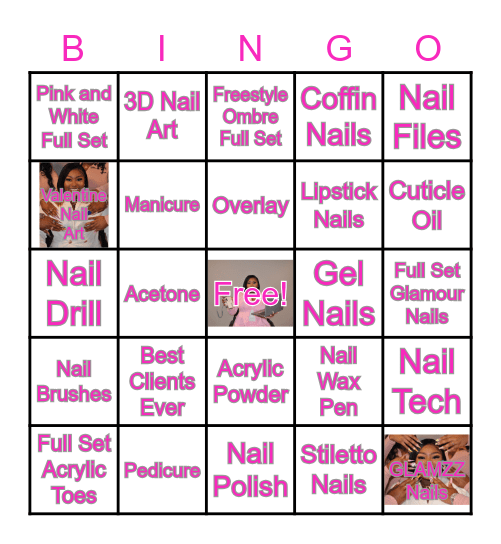 GLAMZZ Nails Bingo Card