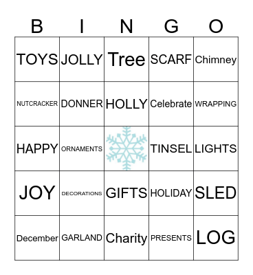 Winter Wonderland Bingo Card