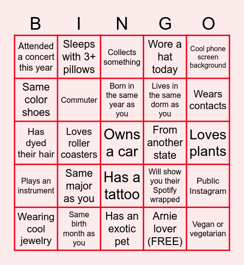 Virtual Valentine's Day Bingo Card