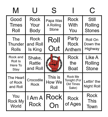 IT'S STILL ROCK-N-ROLL TO ME Bingo Card