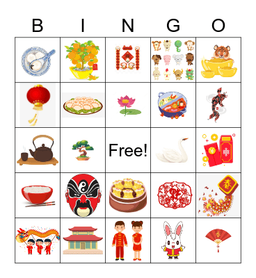 FSA Lunar New Year Celebration Bingo Card