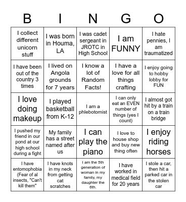 INTEREST FACTS ON PHARMACY Bingo Card