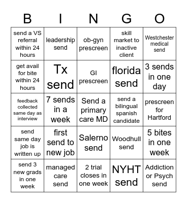 Casey Bingo Card