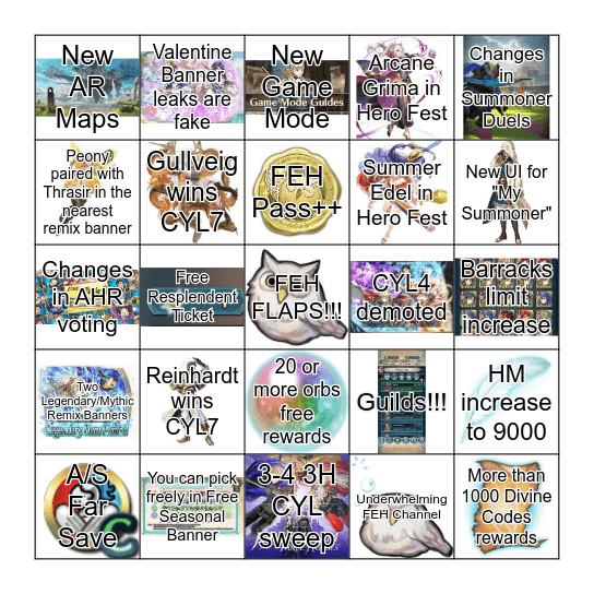 FEH PASS_SUB-INTERN Bingo Card