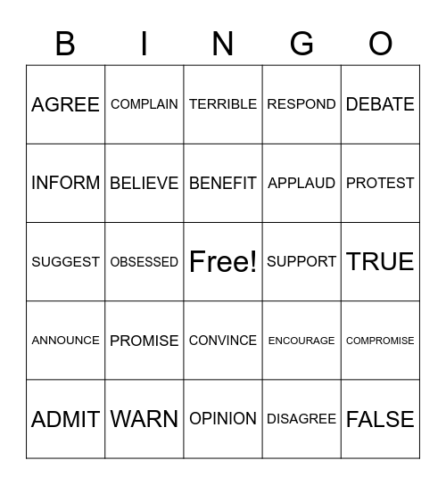ASL 1 UNIT 8 REVIEW Bingo Card