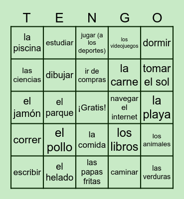 Likes / Dislikes Bingo Card