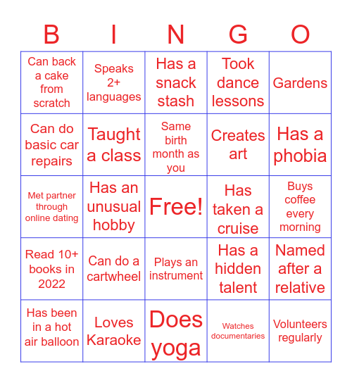 CourtOp BINGO! Bingo Card