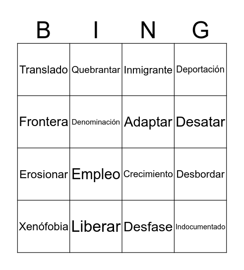 Bingo Card