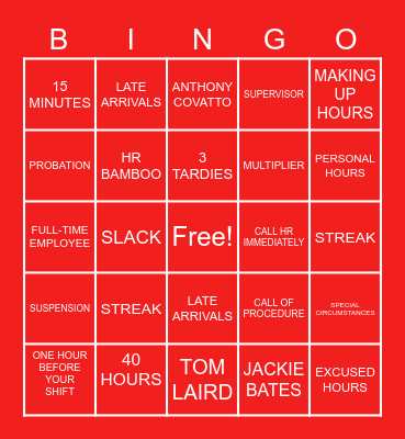 Birthday Party Bingo Card