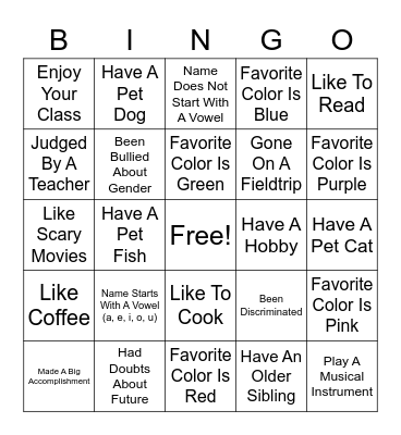 NTW BINGO Card