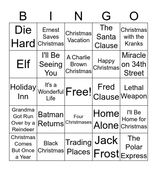 TOS Team - Christmas BINGO Card